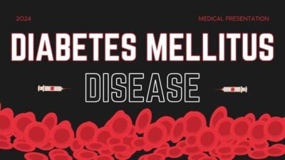 Red Diabetes Mellitus Disease Slides