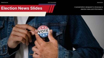 Slides Carnival Google Slides and PowerPoint Template Minimal Election News Background Slides 1