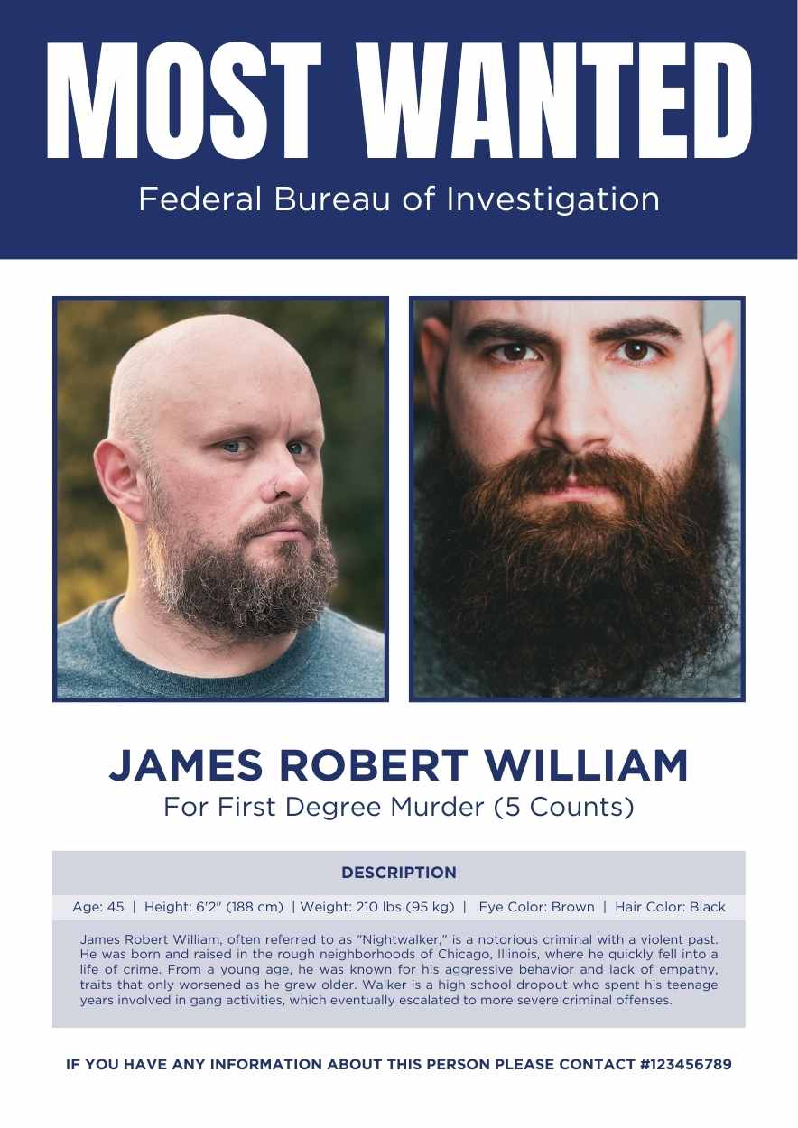 Minimal FBI Wanted Poster - slide 2