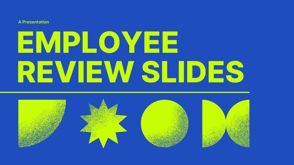 Minimal Geometric Employee Review Slides - slide 1