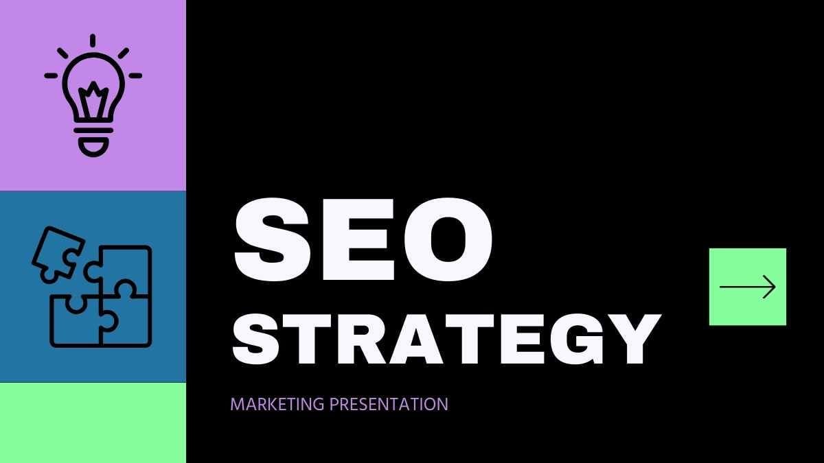 Minimal Geometric SEO Strategy Slides - slide 1