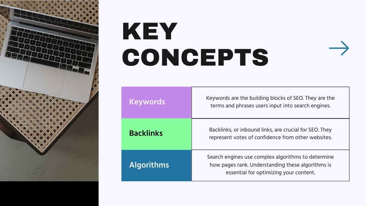 Minimal Geometric SEO Strategy Slides - slide 7