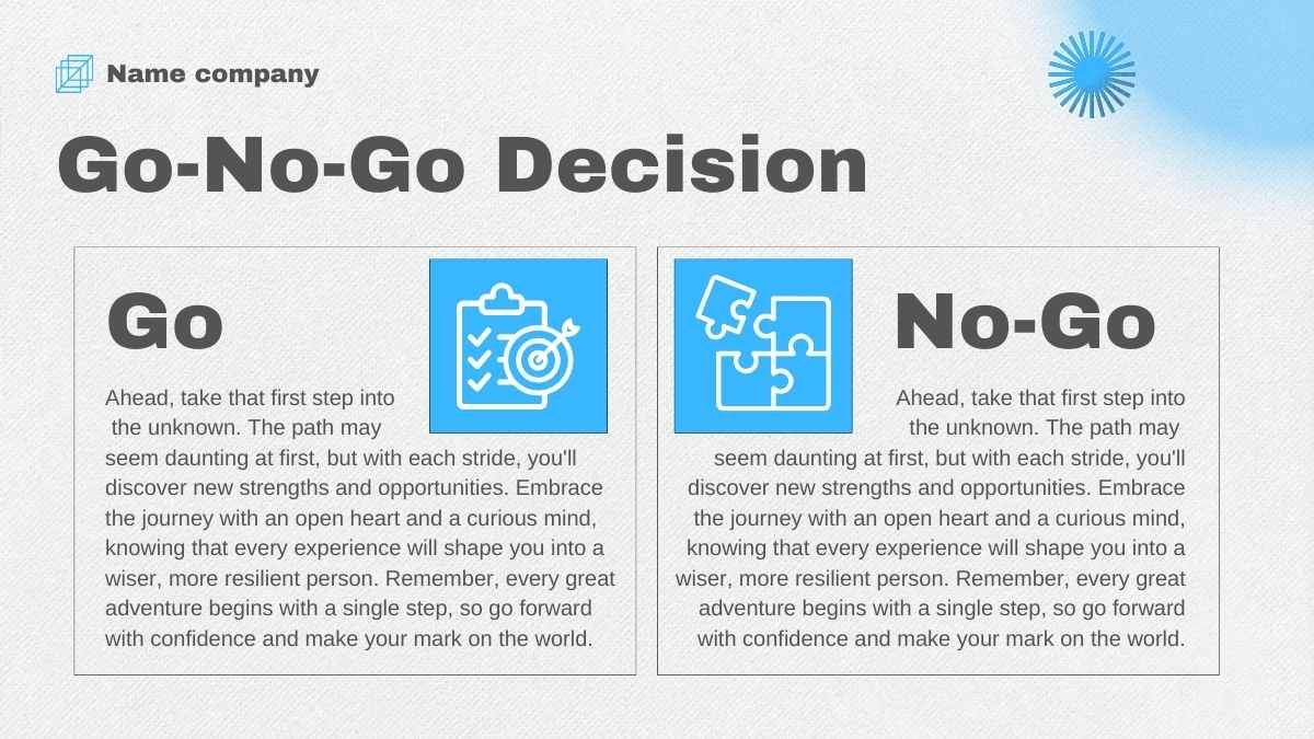 Minimal Go-No-Go Decision Infographic Slides - slide 6