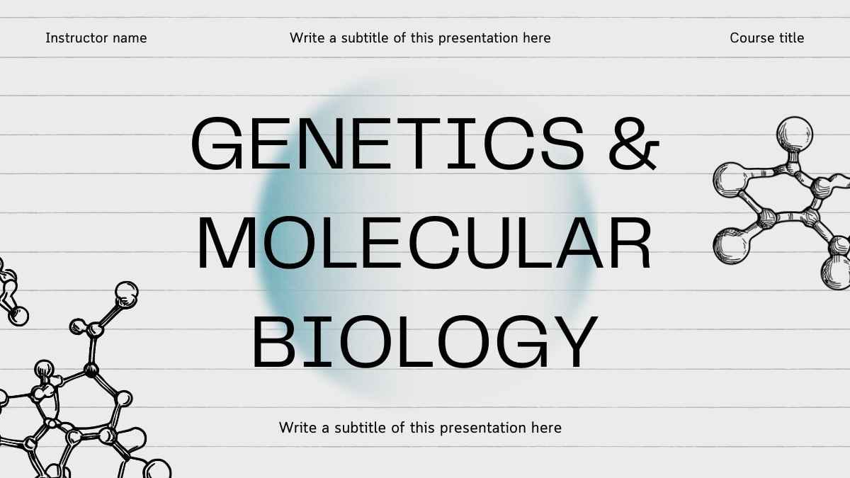 Minimal Gradient Genetics And Molecular Biology Slides - slide 1