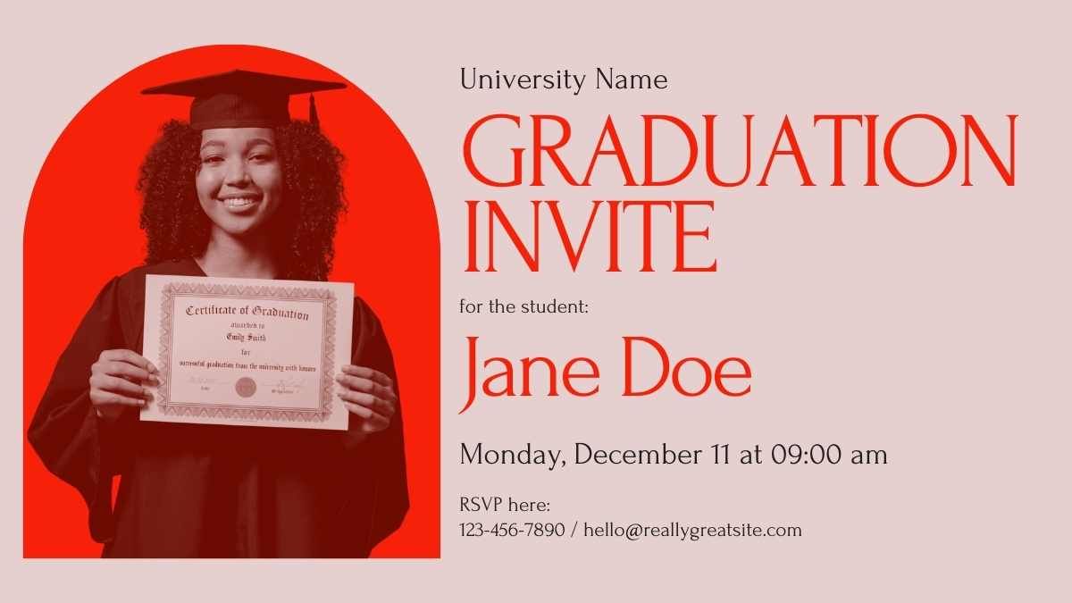 Minimal Graduation Invitations for College - slide 12