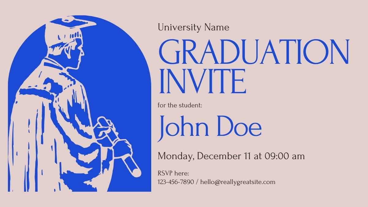 Minimal Graduation Invitations for College - slide 3