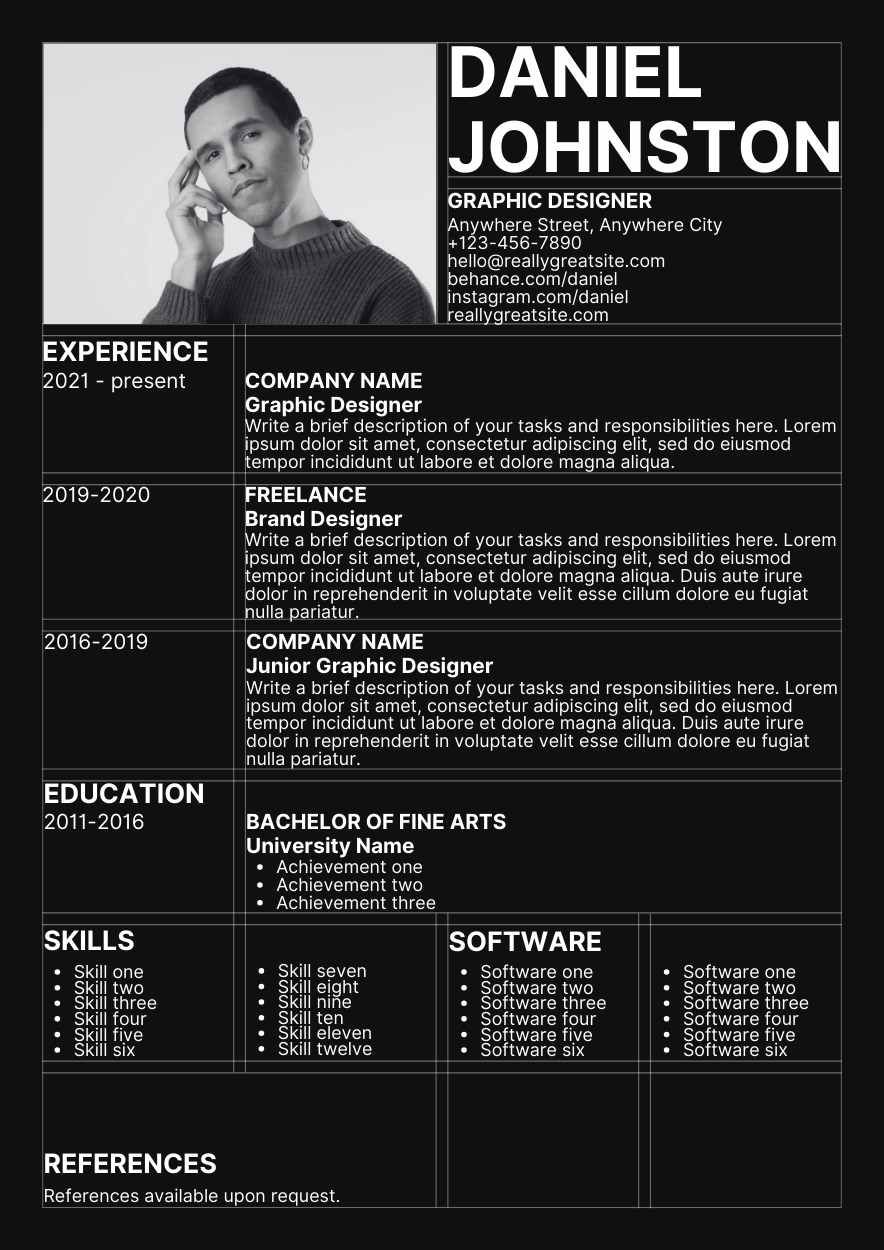 Minimal Graphic Designer CV Resume - slide 3