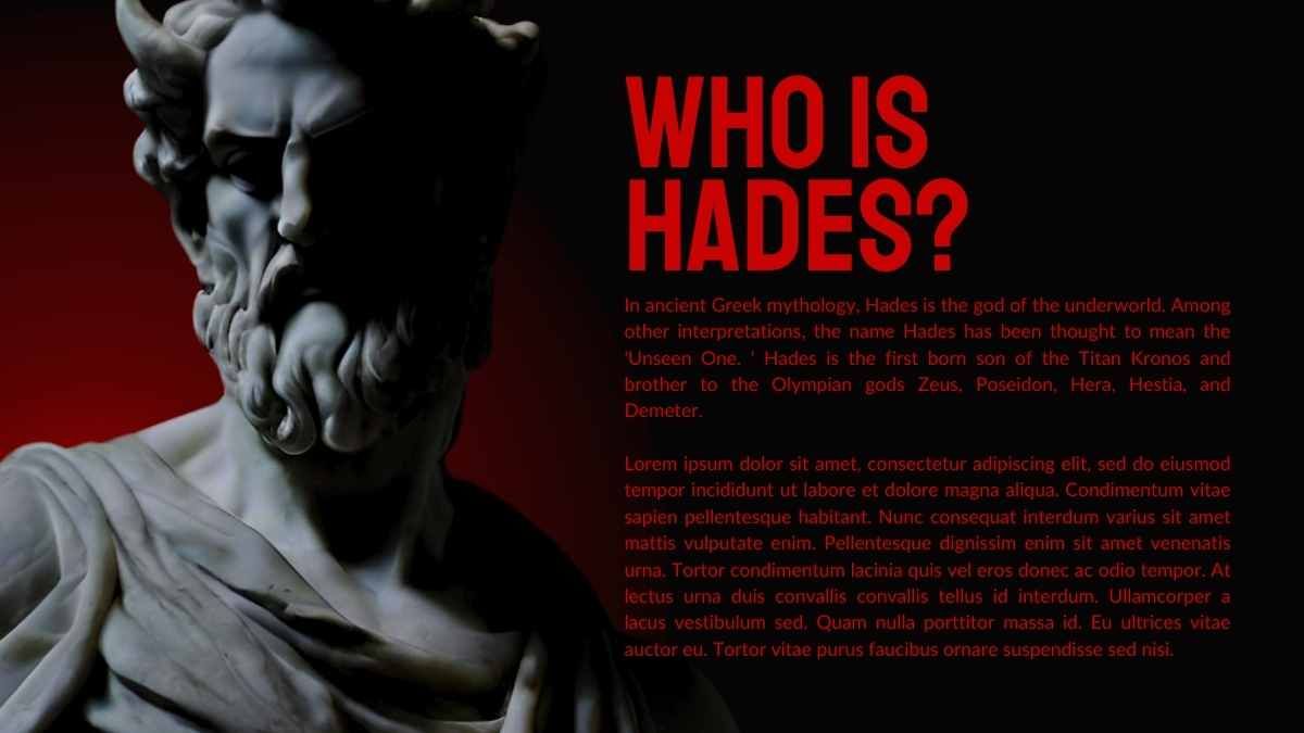 Minimal Greek God: Hades Slides - diapositiva 5