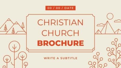 Minimal Illustrated Christian Church Brochure Slides