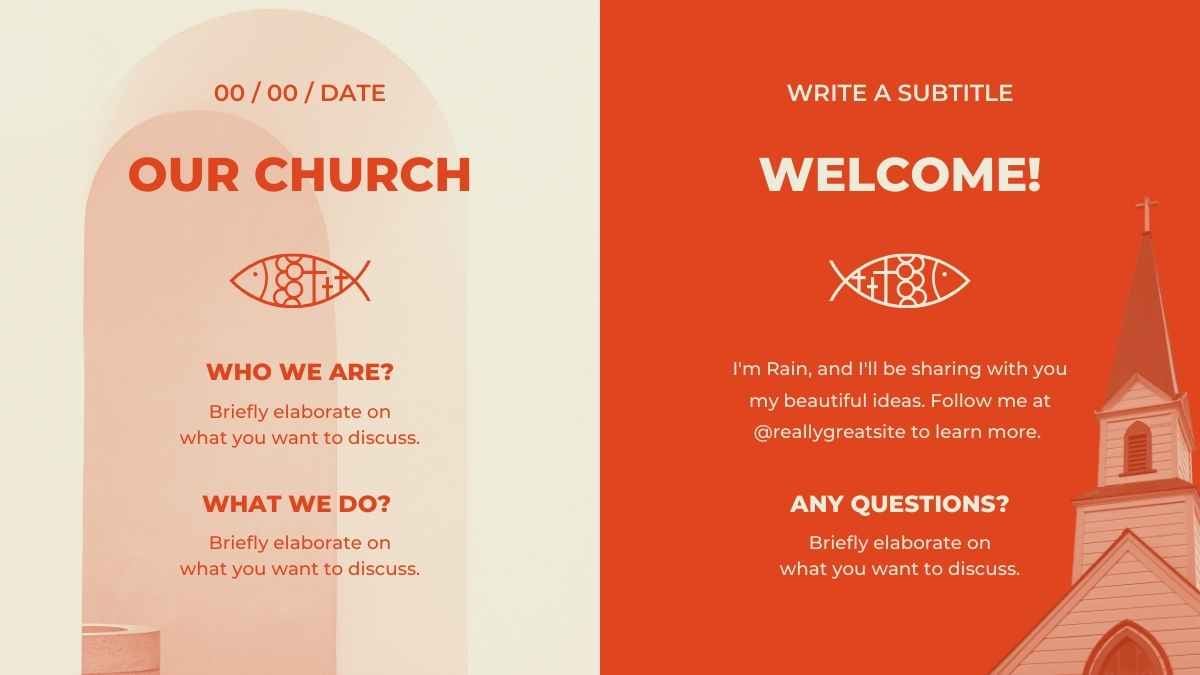 Minimal Illustrated Christian Church Brochure Slides - slide 5