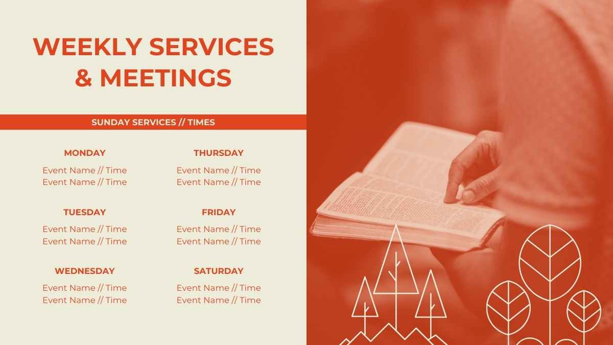 Minimal Illustrated Christian Church Brochure Slides - slide 8