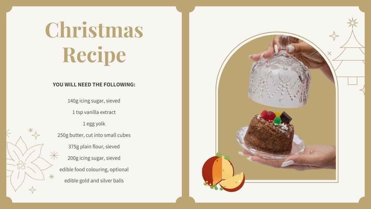 Minimal Illustrated Christmas Recipe Slides - slide 12