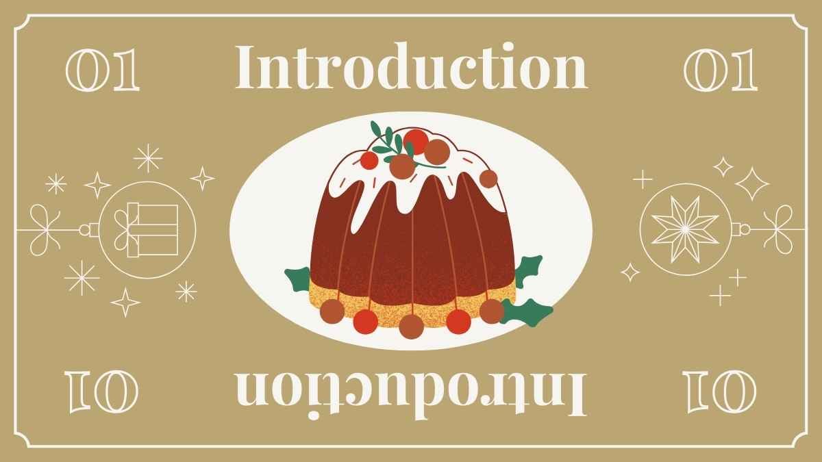 Slides Minimalistas de Receitas Ilustradas de Natal - deslizar 4