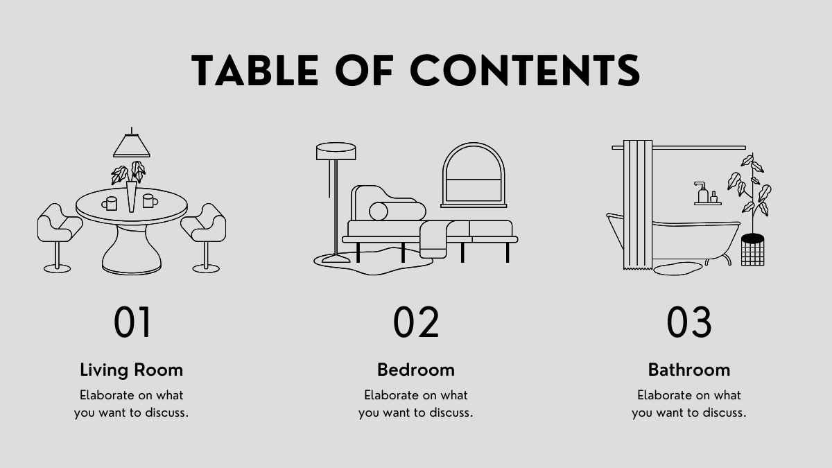 Minimal Illustrated Home Decor Brochure Slides - slide 3