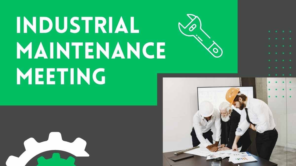 Minimal Industrial Maintenance Meeting Slides - diapositiva 1