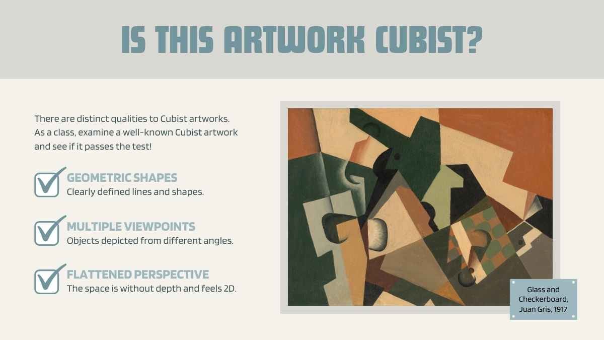 Minimal Introduction to Cubism Lesson - slide 8