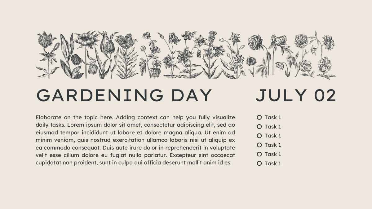 Plantillas Minimalistas para Calendario Diario de Julio - diapositiva 6