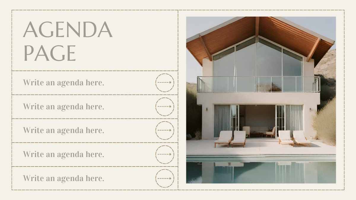 Minimal Luxury Vacation Homes Company Profile Slides - slide 2