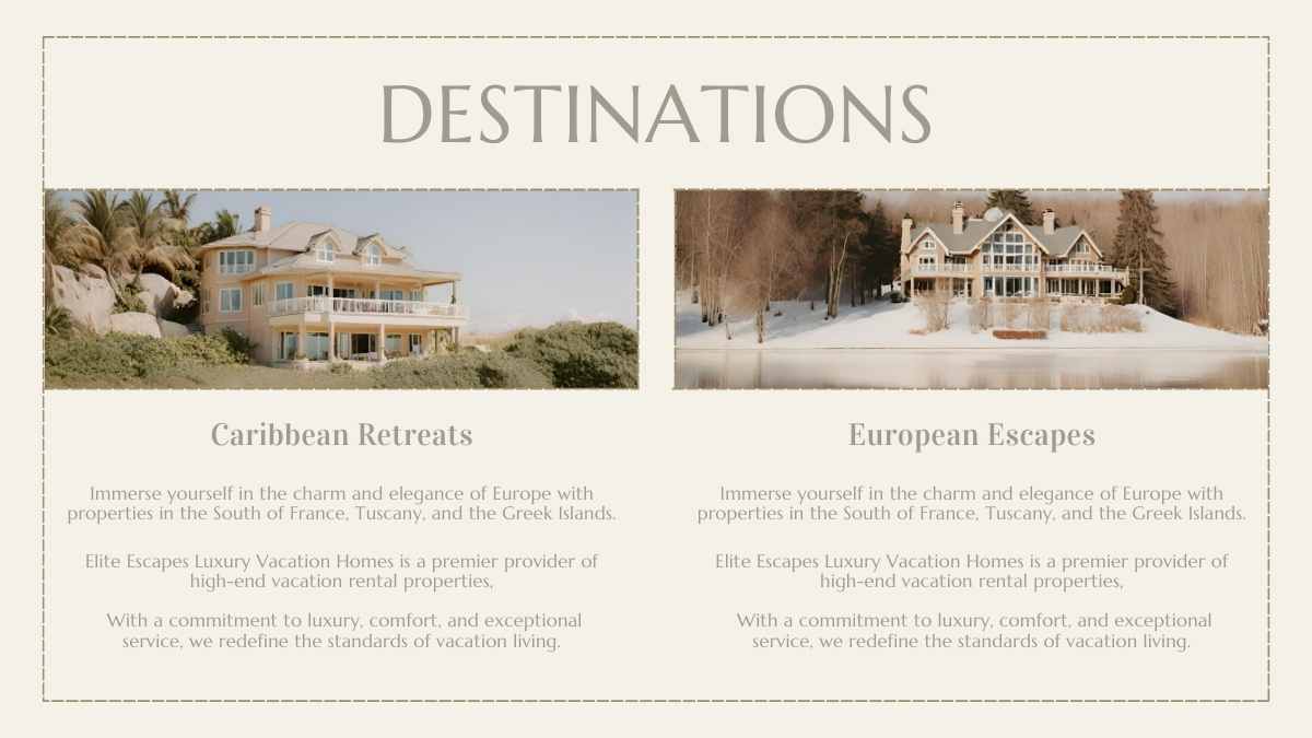 Minimal Luxury Vacation Homes Company Profile Slides - slide 8