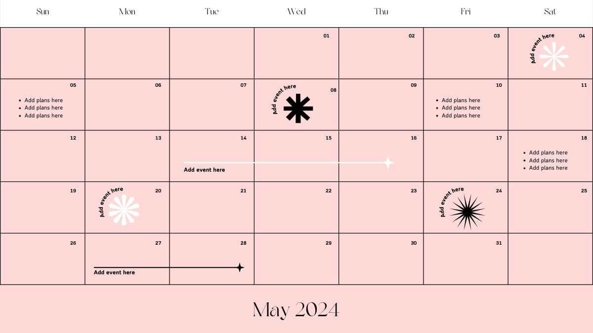 Minimal May Daily Calendar Slides - slide 4