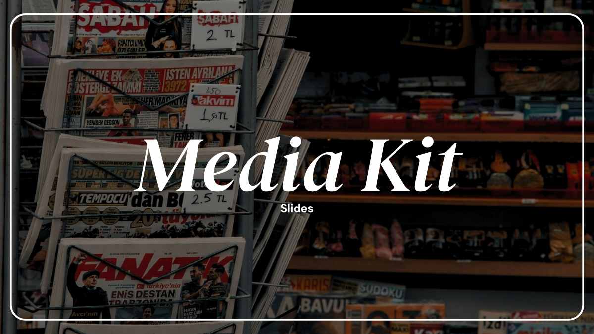 Minimal Media Kit Slides - slide 1