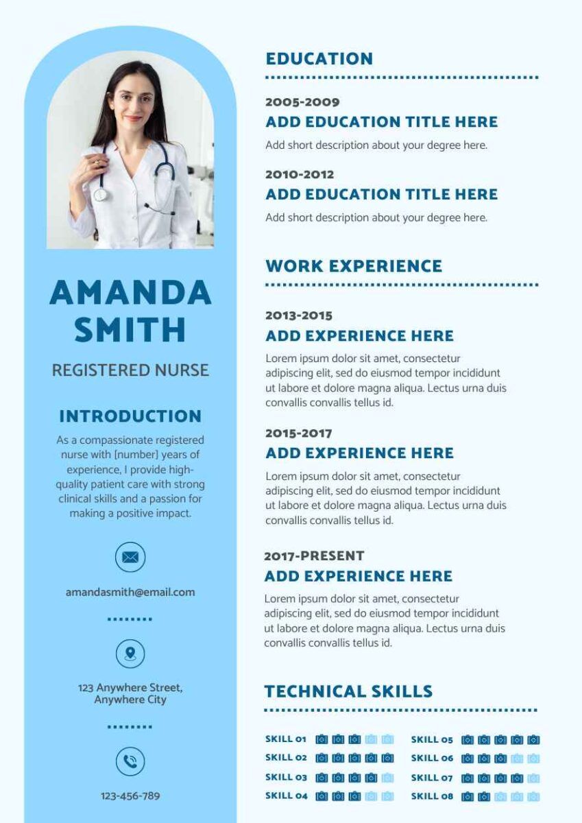 Minimal Medical Nurse CV Resume