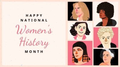 Minimal National Women's History Month Slides