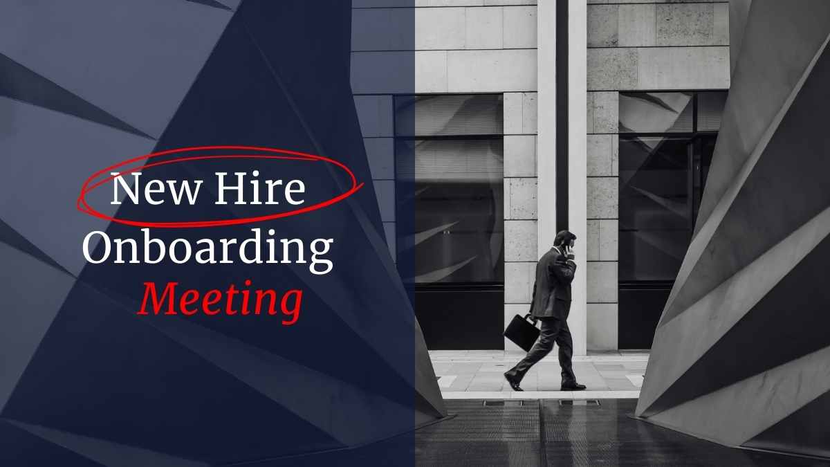 Minimal New Hire Onboarding Meeting Slides - slide 1