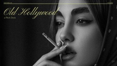 Pitch Deck Hollywood Klasik Bergaya Minimal