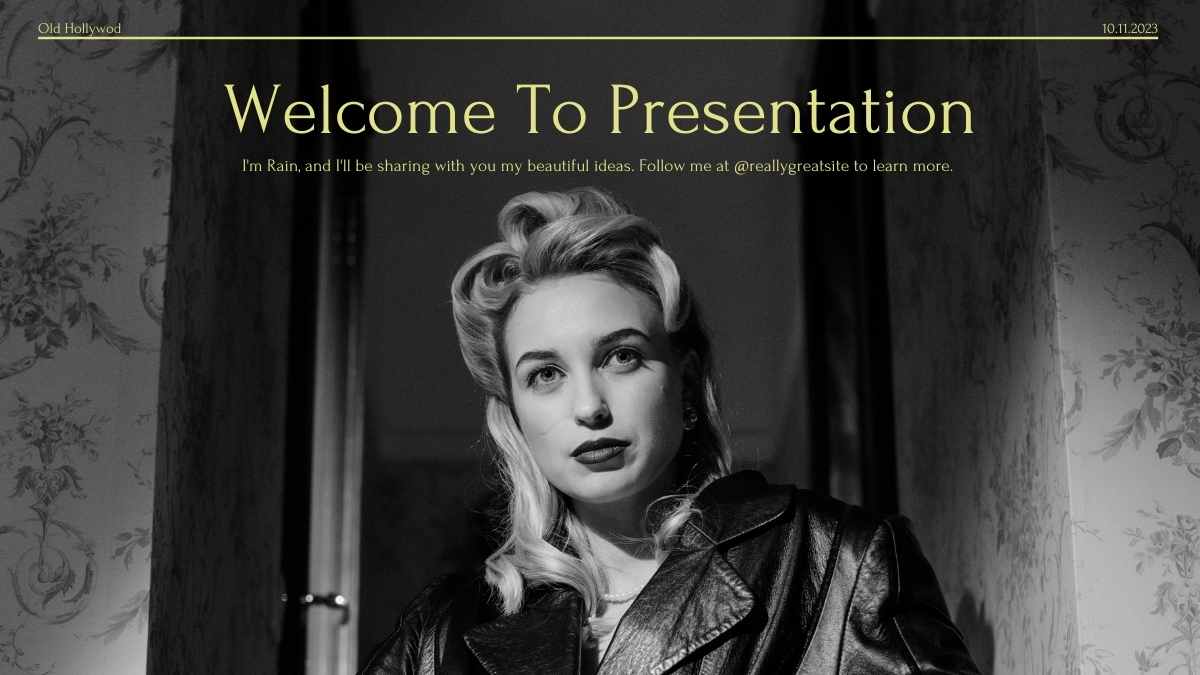 Minimal Old Hollywood Pitch Deck - slide 5