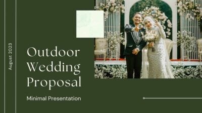 Slides Minimalistas para Proposta de Casamento ao Ar Livre