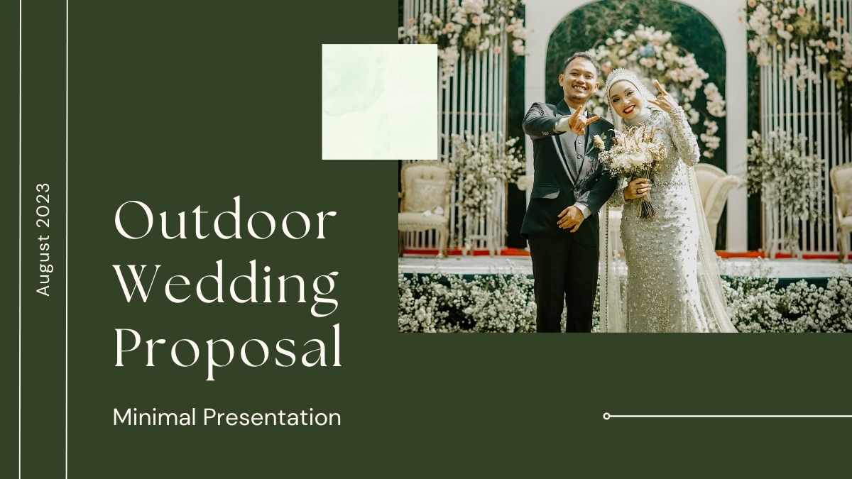 Minimal Outdoor Wedding Proposal Slides - slide 1