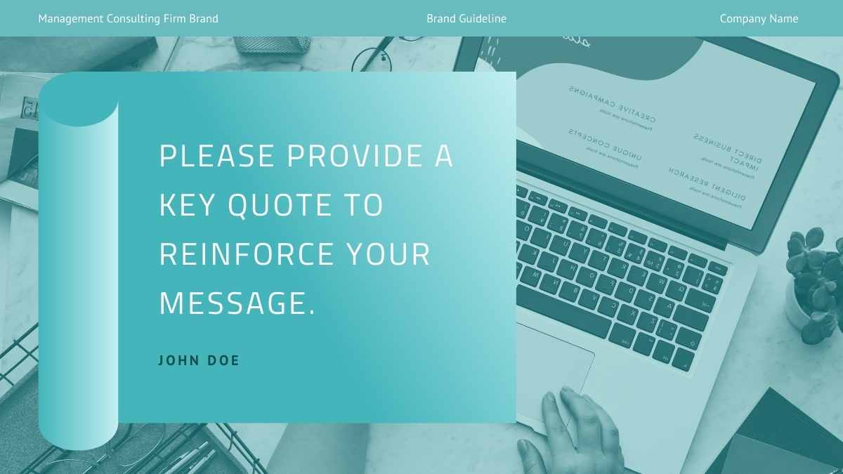 ミニマルでプロフェッショナルなコンサルティングファームのブランドスライド✨ - slide 10