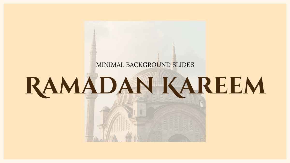 Minimal Ramadan Kareem Background Slides - slide 1