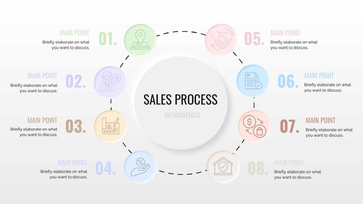 Minimal Sales Process Infographics - slide 1