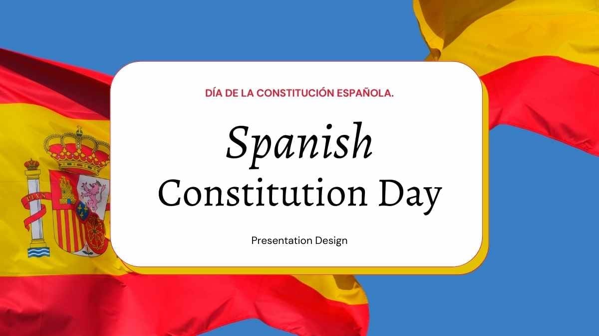 Minimal Spanish Constitution Day Slides - slide 1