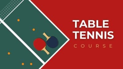 Red Minimal Table Tennis Course