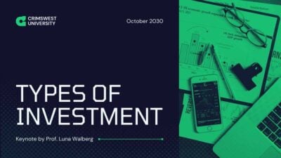 Minimal Types Of Investment Lesson Slides 1