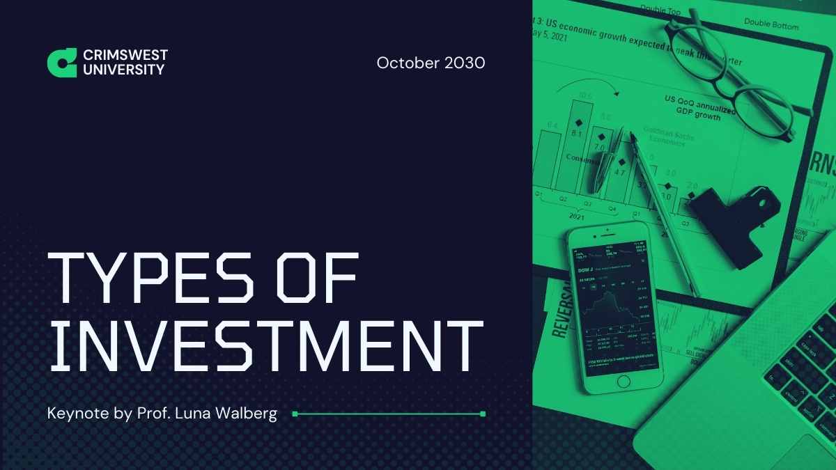 Minimal Types Of Investment Lesson Slides - slide 1