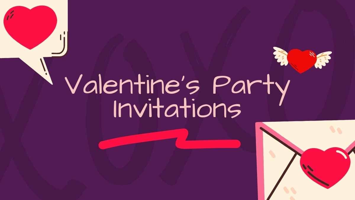 Invitaciones Minimalistas para Fiestas de San Valentín - diapositiva 1