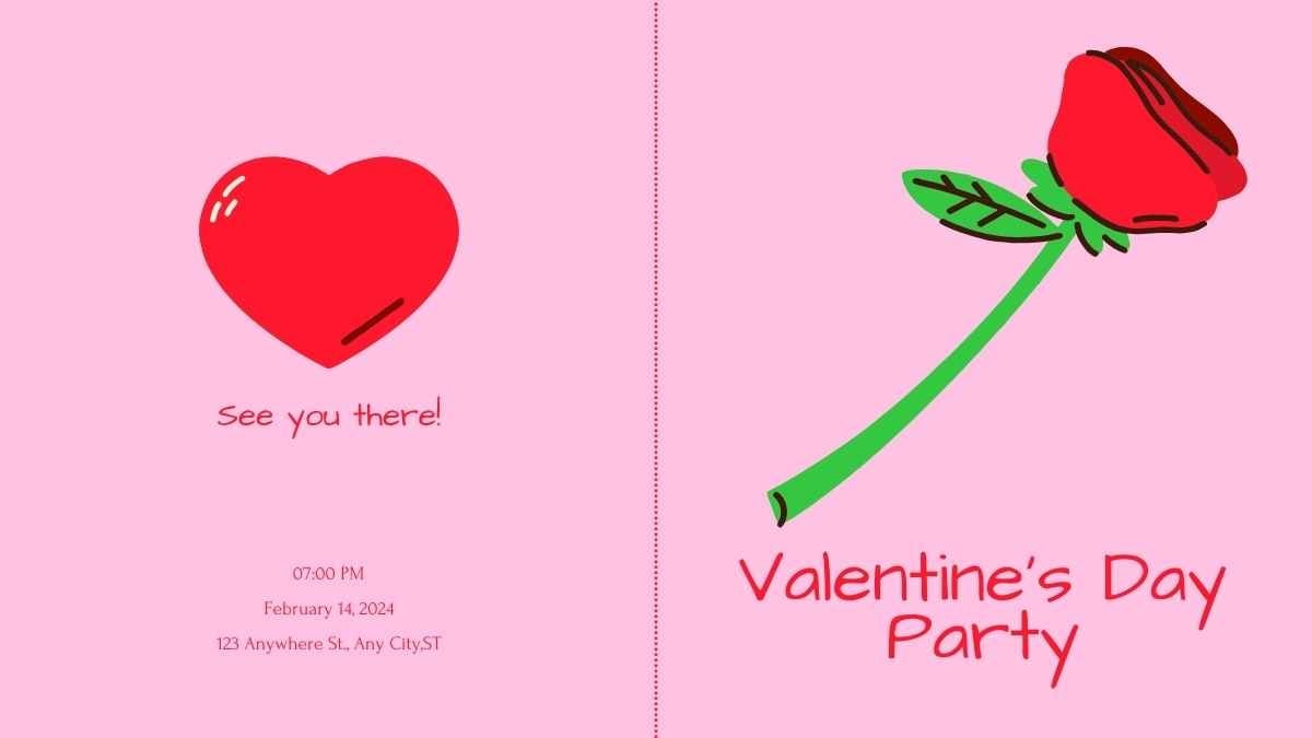 Invitaciones Minimalistas para Fiestas de San Valentín - diapositiva 5