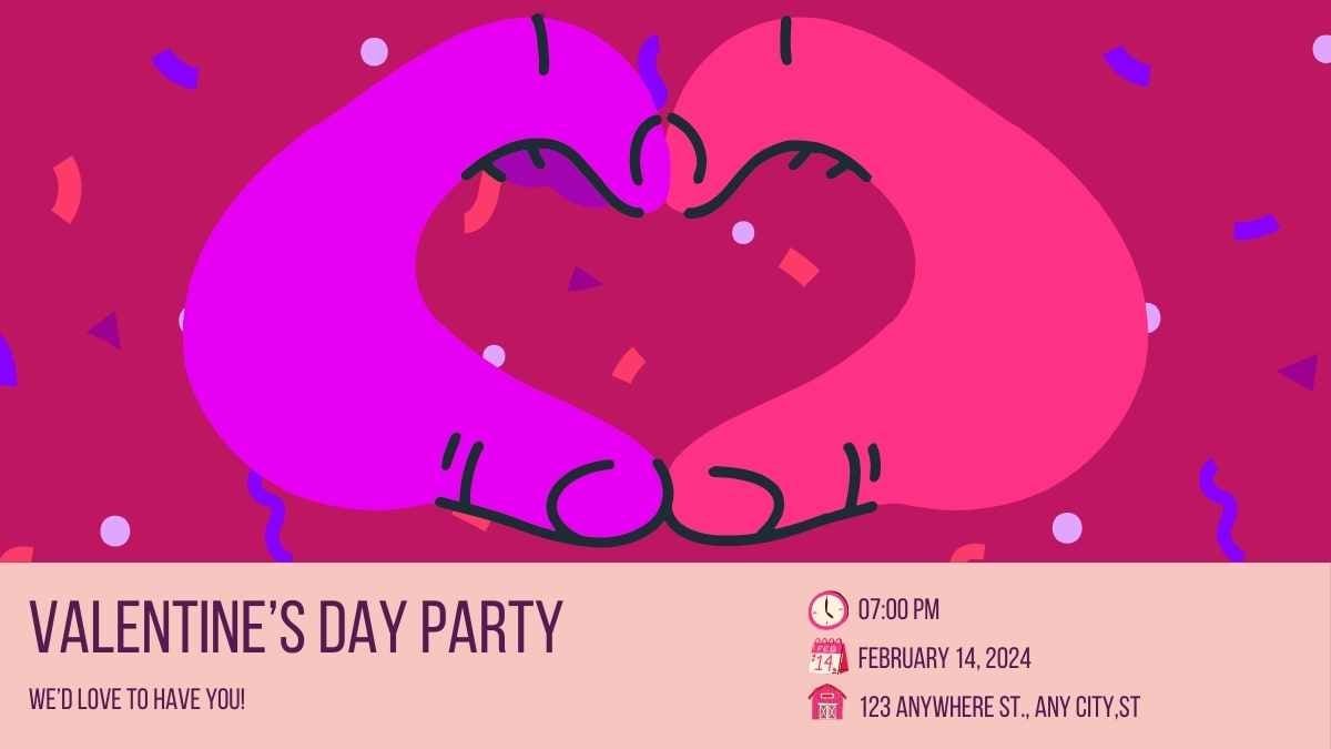 Invitaciones Minimalistas para Fiestas de San Valentín - diapositiva 7