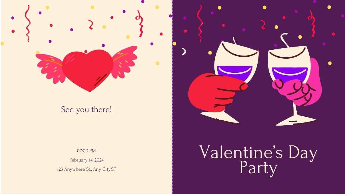 Invitaciones Minimalistas para Fiestas de San Valentín - diapositiva 9