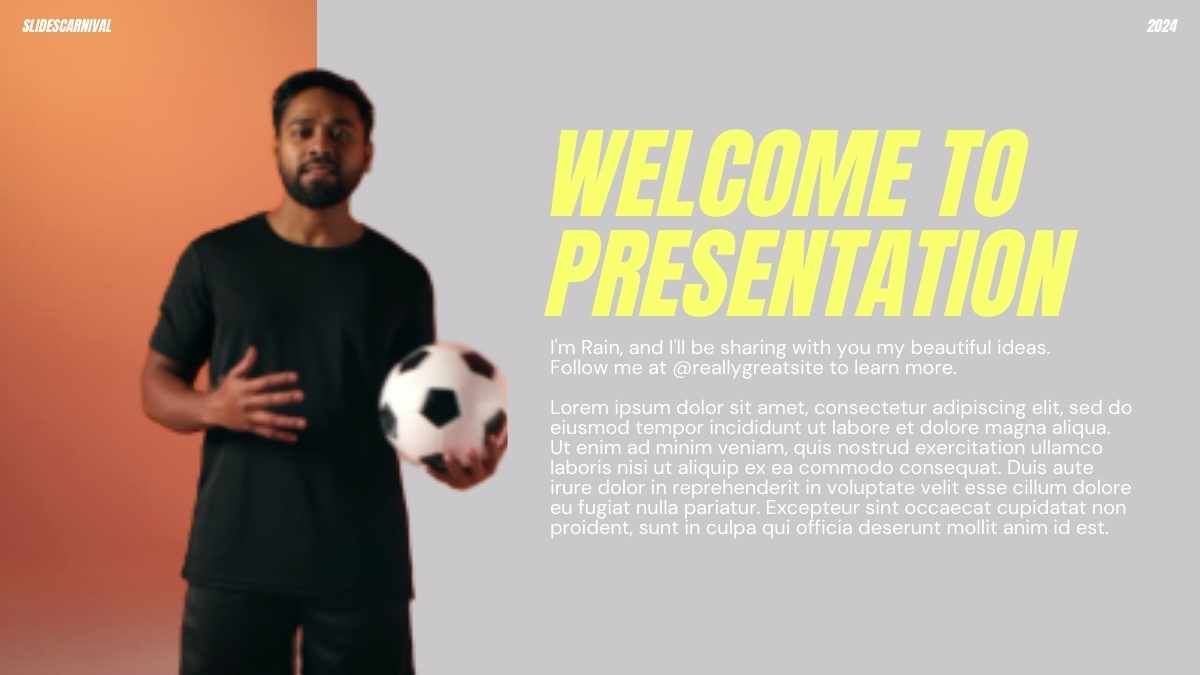 Minimal Video Soccer Slides - diapositiva 2