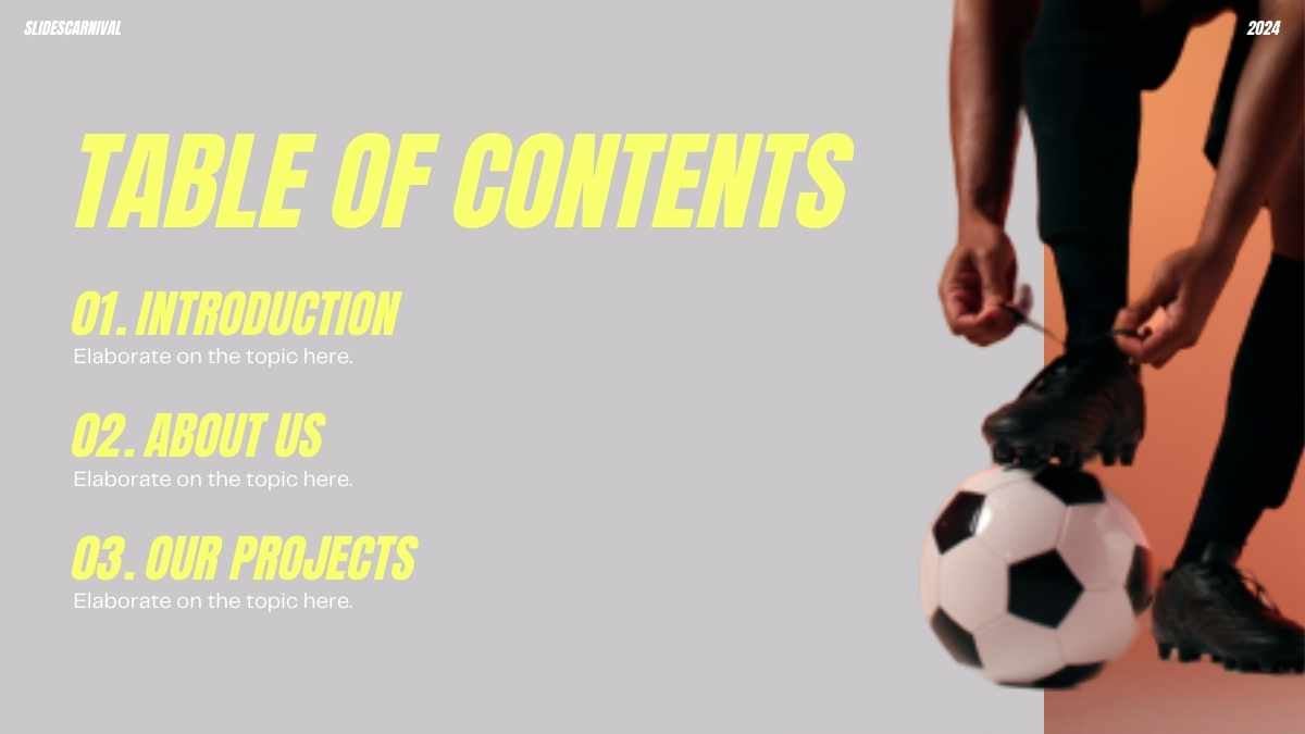 Minimal Video Soccer Slides - slide 3