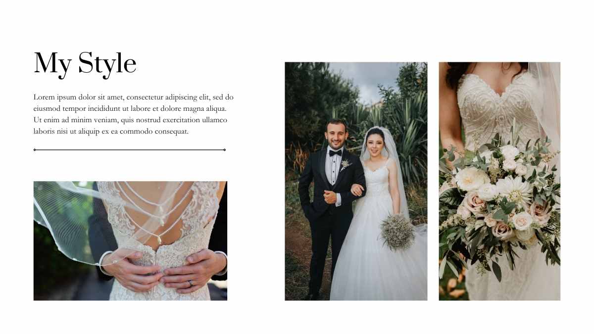 Portafolio Minimalista de Bodas para Fotógrafos Plantillas - diapositiva 11