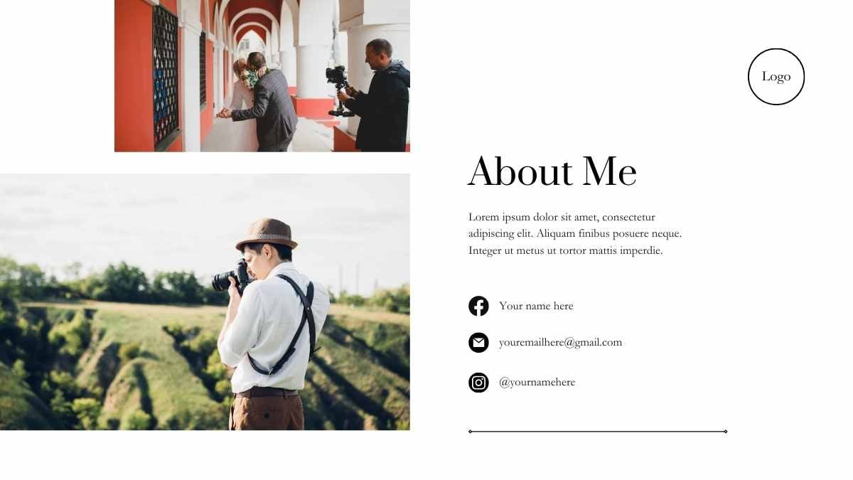 Portafolio Minimalista de Bodas para Fotógrafos Plantillas - diapositiva 4