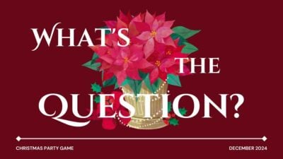 Minimal What’s the Question Game Christmas Party Game