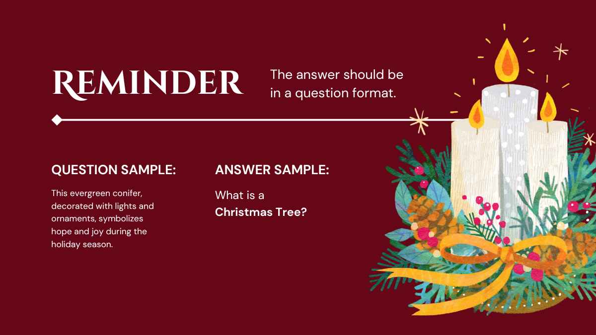 Minimal What’s the Question Game Christmas Party Game - slide 3