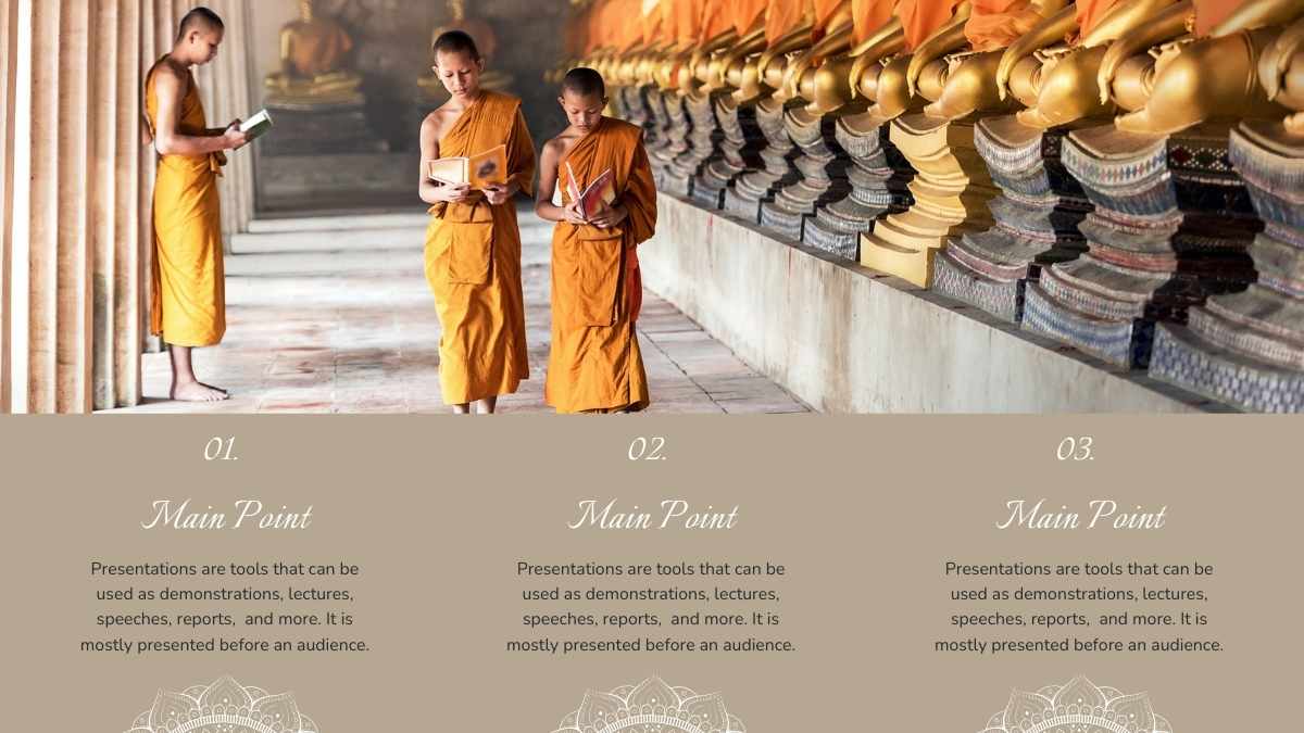 Minimal Wheel of Life Buddhism Slides - slide 6